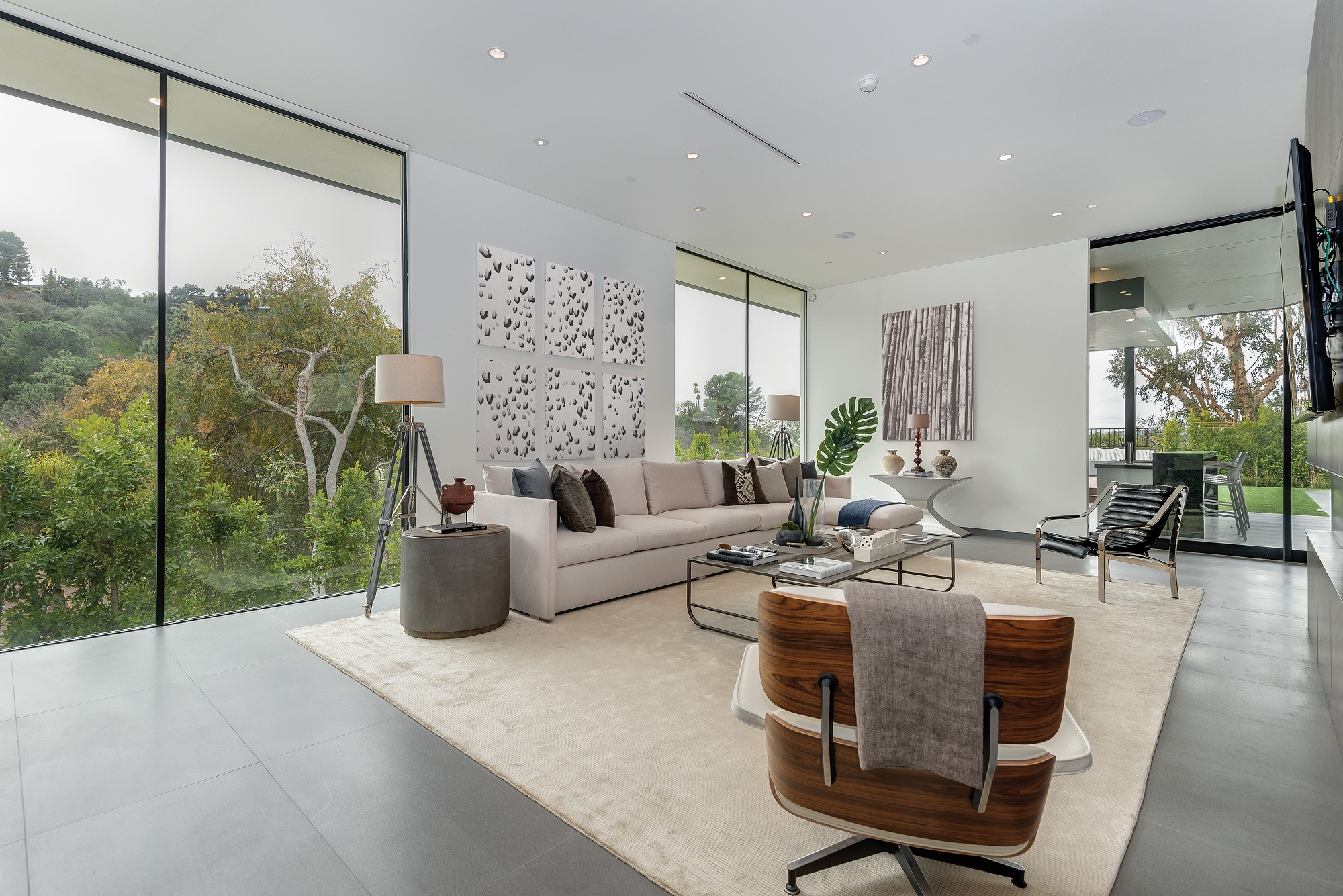 Living Room glass walls